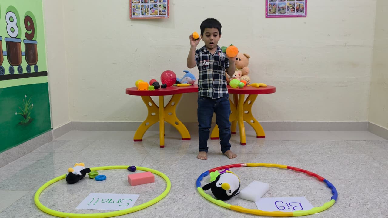 Preschool children learning and playing